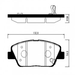 Колодки тормозные передние Optima 12- (R15) HSB